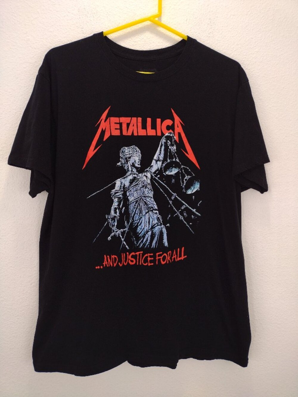 Metallica T-Shirt Men's And Justice For All Black XL